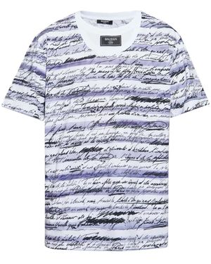 Balmain Love Letter T-Shirt - Blue
