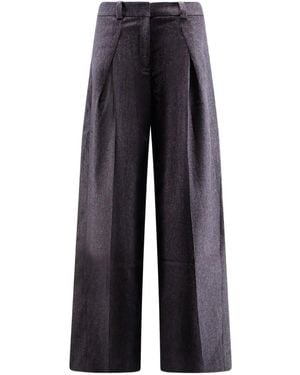 BOSS Pleat-Detail Trousers - Blue
