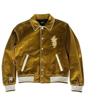 Amiri Corduroy Logo-Patch Jacket - Green