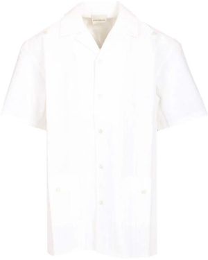 Drole de Monsieur Short-Sleeve Buttoned Shirt - White
