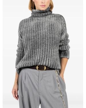Avant Toi Ribbed Turtleneck Sweater - グレー