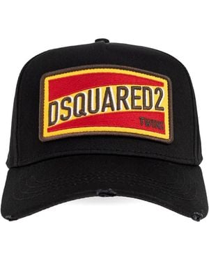 DSquared² Baseballkappe mit Logo-Patch - Schwarz