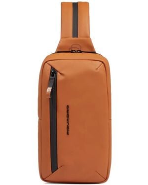 Piquadro Corner 2.0 Water-Resistant Sling Bag - Brown