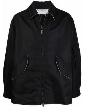 Valentino Garavani Zip-Up Shirt Jacket - Black