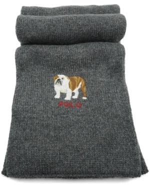 Polo Ralph Lauren Bulldog-Detail Scarf - Grey