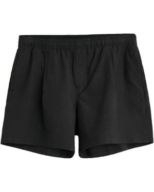 Our Legacy Seersucker Pleated Shorts - Black