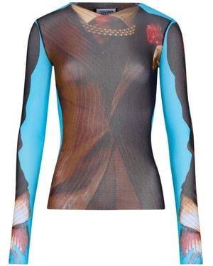 Jean Paul Gaultier Re-Editionlong-Sleeves Top - Blue