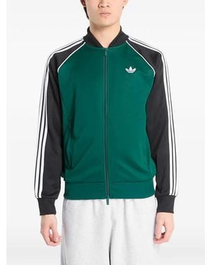 adidas 3-Stripes Zip-Up Sweatshirt - Green