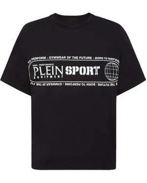 Philipp Plein T-Shirt Girocollo Con Stampa Logo - Nero