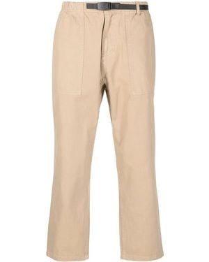 Gramicci Belted-Waist Cropped Trousers - Natural