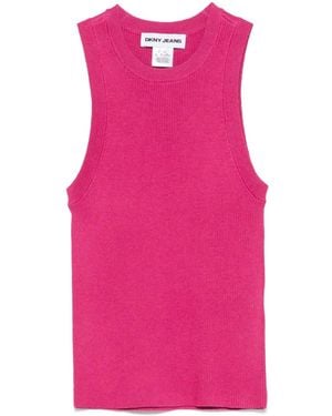 DKNY Geripptes Tanktop - Pink