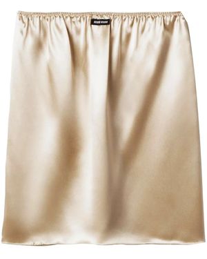 Miu Miu Jupe En Satin - Neutre