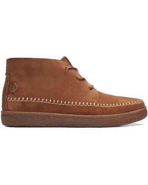 Clarks Hodson Suede Desert Boots - Brown
