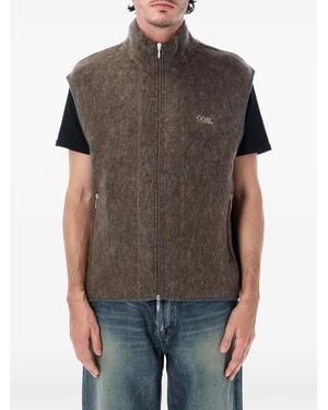 Nanamica Logo-Embroidered Zip-Up Gilet - Grey