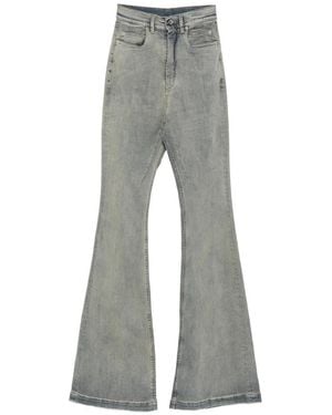 Rick Owens High-Waisted Flared Jeans - Grey