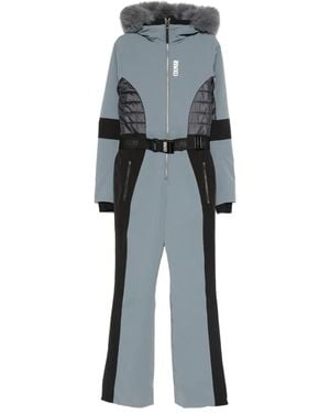 Colmar Quilted Belted Ski Suit - Gray