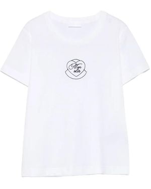 Moncler T-Shirt Mit Aufgesticktem Herz - Weiß