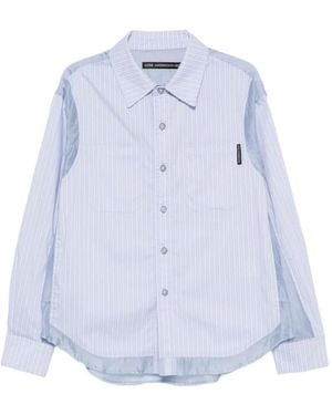 ANDERSSON BELL Striped Panelled Shirt - Blue