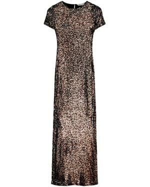 Palm Angels Sequinned Maxi Dress - Brown
