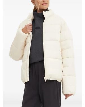 EA7 High-Neck Quilted Jacket - White