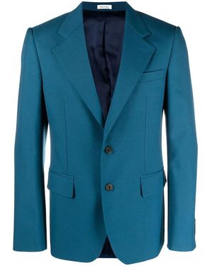 McQueen テーラード シングルジャケット - ブルー