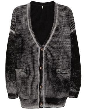 R13 Faded-Effect Cardigan - Black