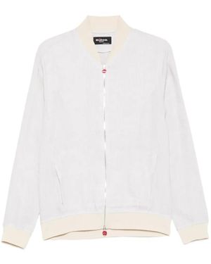 Kiton Zip-Up Bomber Jacket - White