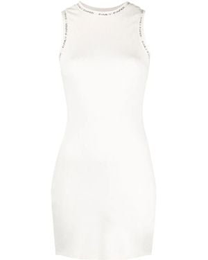Daily Paper Round-Neck Sleeveless Mini Dress - White