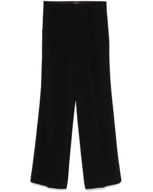 A.M.G Pleat-Detail Pants - Black