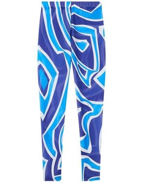 PUCCI Labirinto-Print Leggings - Blue
