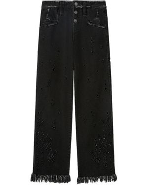 Isabel Marant Amia Cut-Out Jeans - Black