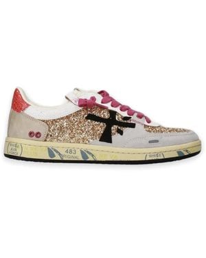 Premiata Bskt Clayd 8166 Sneakers Mit Glitter-Detail - Weiß