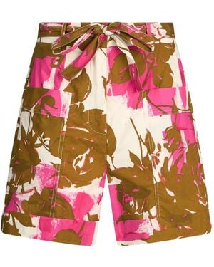 ショートパンツ LIU JO PRINTED SATIN SHORTS Liu Jo Printed Shorts in Pink | Lyst