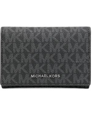 Michael Kors Hudson Signature Logo Card Holder - Grey