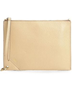Chloé Spin Leather Pouch - Natural