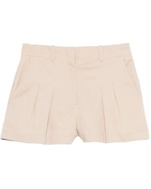 Lacoste Pleated Tailored Shorts - Natural