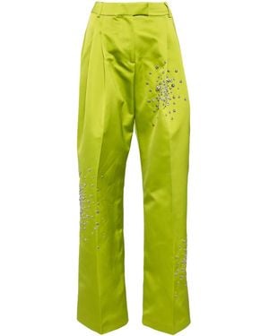 Des Phemmes Pantalon À Ornements Strassés - Jaune