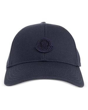 Moncler Cappello Con Applicazione Logo - Blu