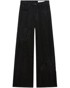 Rag & Bone Sofie Floral-Detailed Trousers - Black