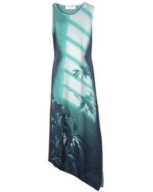 Ph5 Asymmetric-Hem Knot-Detail Dress - Blue