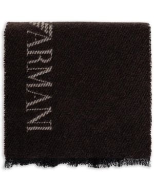 Emporio Armani Logo Scarf - Black