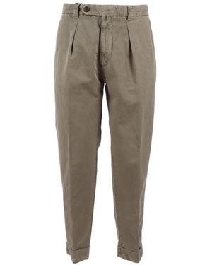 Berwich Pleated Trousers - Grey
