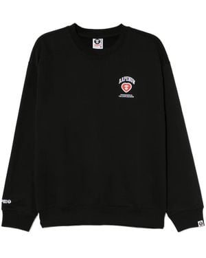 Aape By A Bathing Ape Logo-Patched Sweatshirt - Black