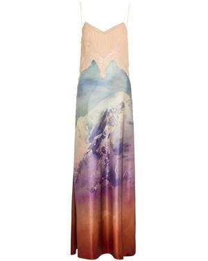Gabriela Hearst X Paul Smith Adolphine Mountain-Print Maxi Dress - White