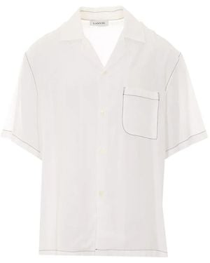 Lanvin Pocket Print Shirt - White