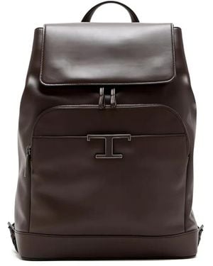 Tod's T-Timeless Leather Backpack - Black