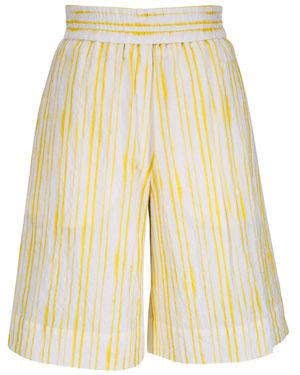 ODEEH Striped Shorts - Yellow