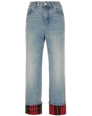 McQueen Wash Cuff Jeans - Blue