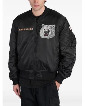 Maharishi Bomberjacke mit Reißverschluss - Schwarz