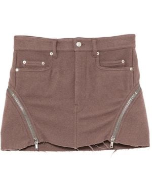 Rick Owens Bolan Banana Mini Skirt - Brown